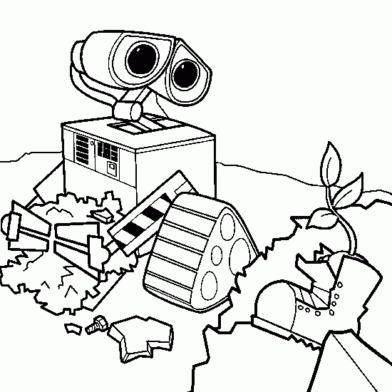 Wall E coloring page