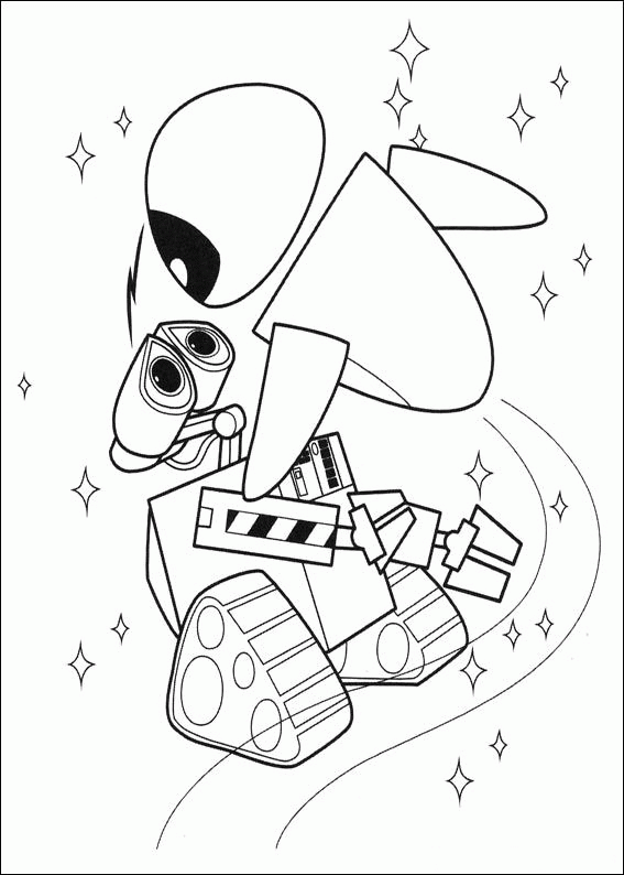 Wall E And Eve coloring page