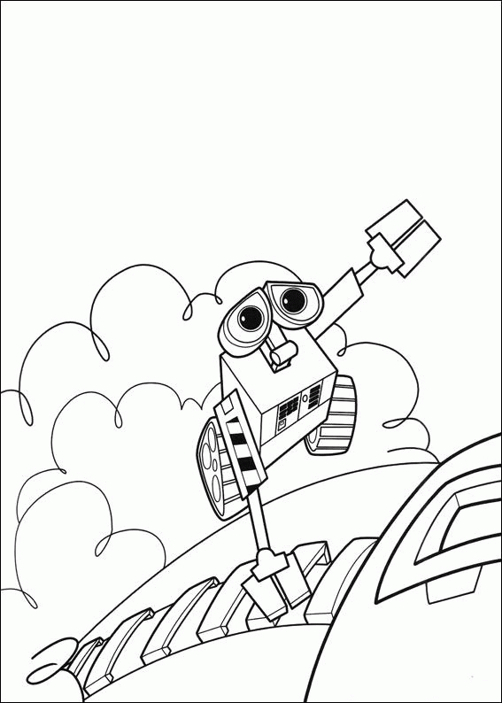 Wall E The Free Movie coloring page