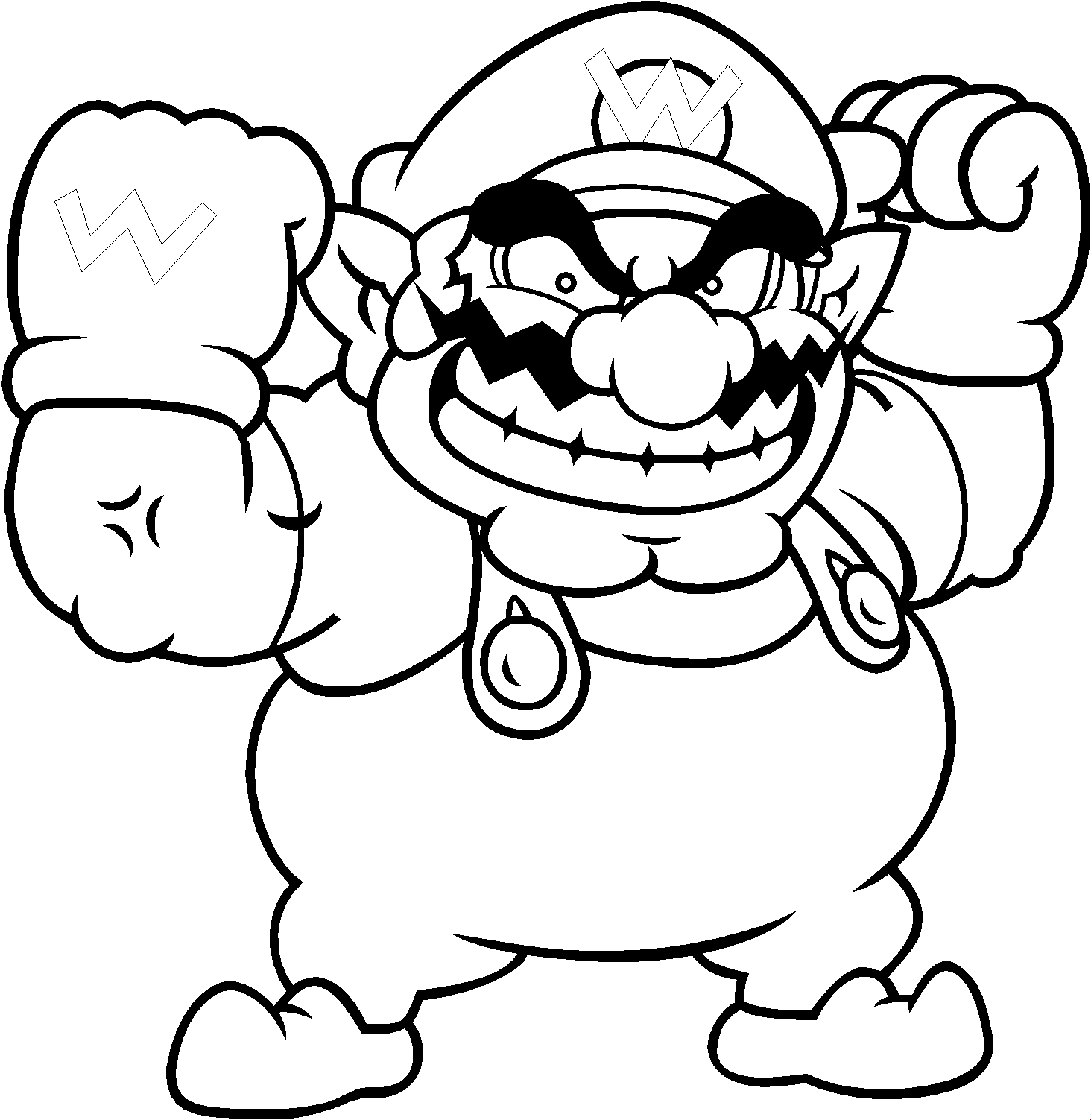 Wario coloring page