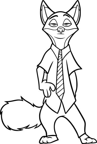 Zootopie coloring page