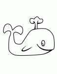 Free Whale drawing and coloring page
