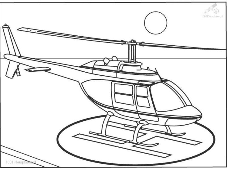 Drawing Helicopter coloring page