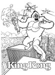King Kong drawing and coloring page