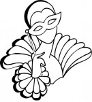 Mardi Gras drawing and coloring page