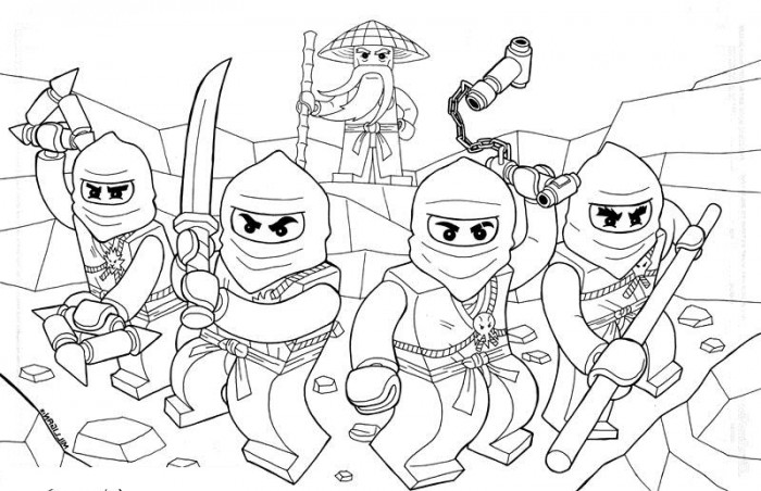 Ninjago drawing and coloring page