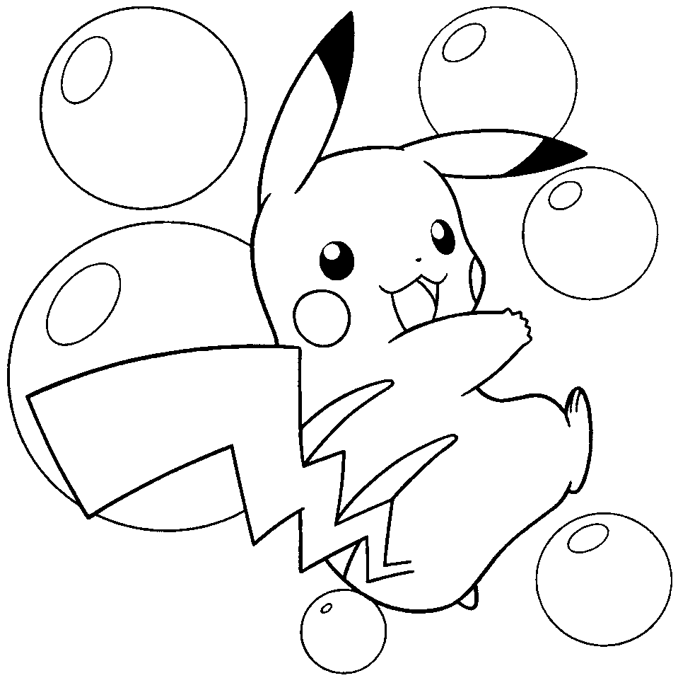Pikachu drawing and coloring page