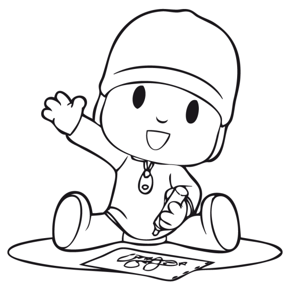 Drawing Pocoyo coloring page