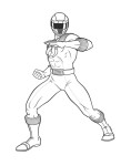 Power Rangers drawing and coloring page