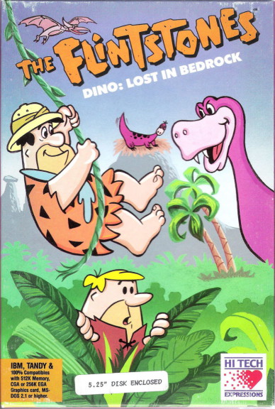 Disegno di Dino e Flintstone da colorare