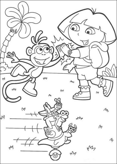 Dora coloriage