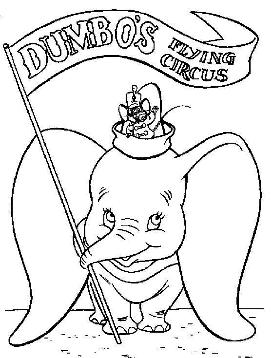 Free Dumbo coloring page