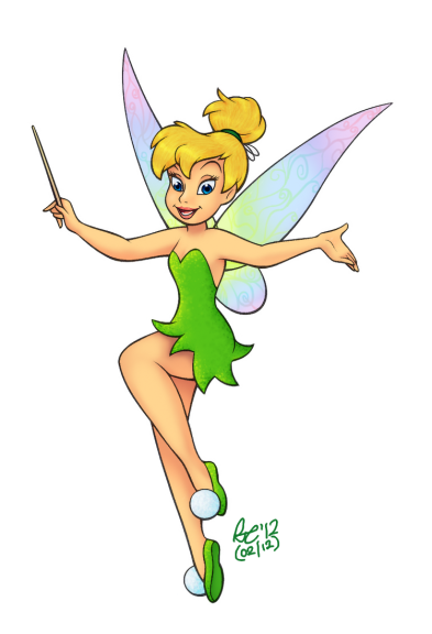 Tinkerbell drawing and