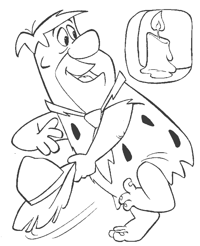 Free Flintstones coloring page