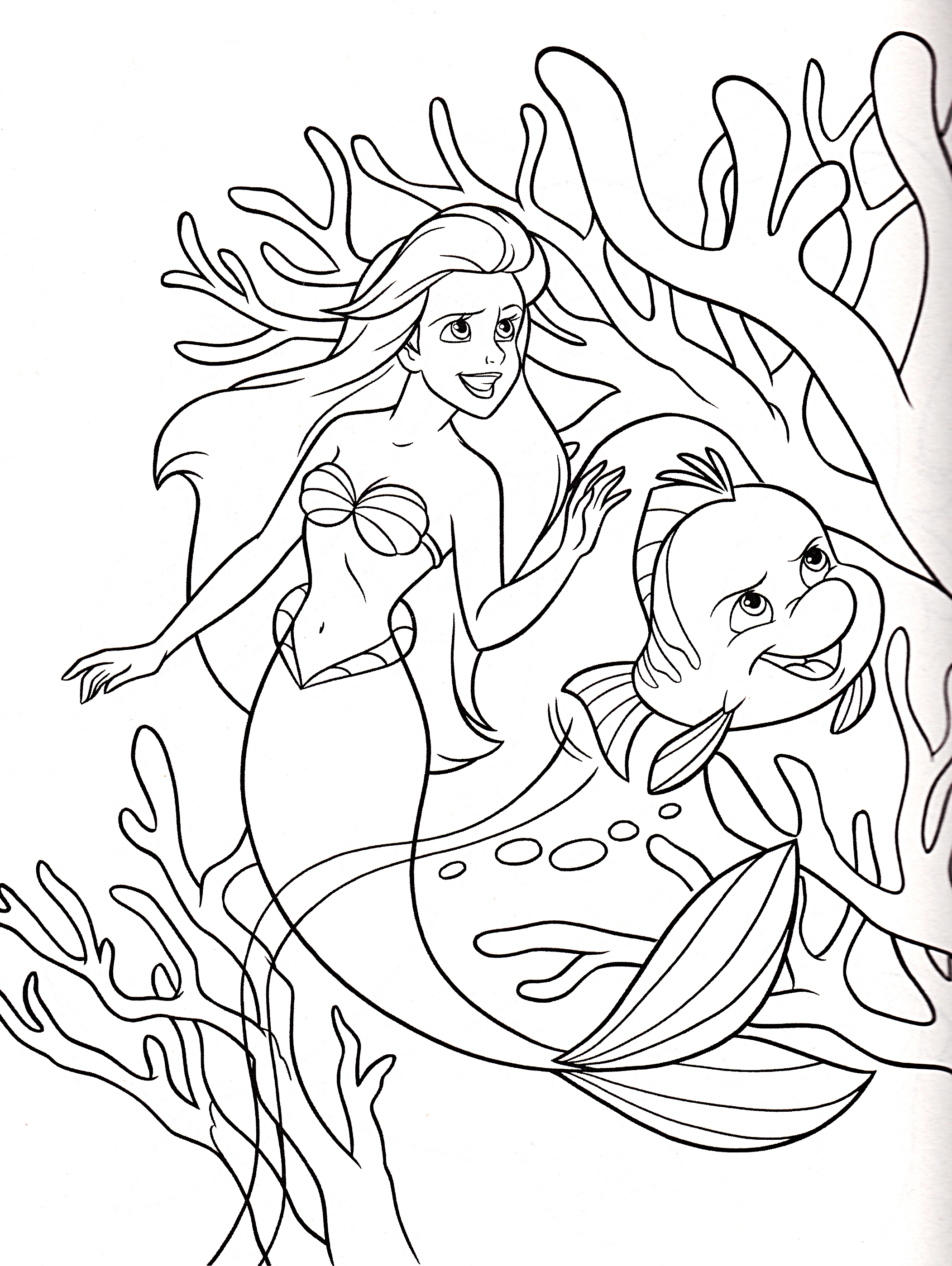 La petite sirene coloriage