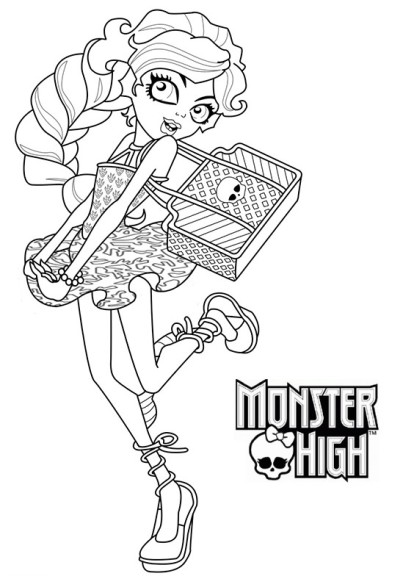 Monster High ecoliere coloriage