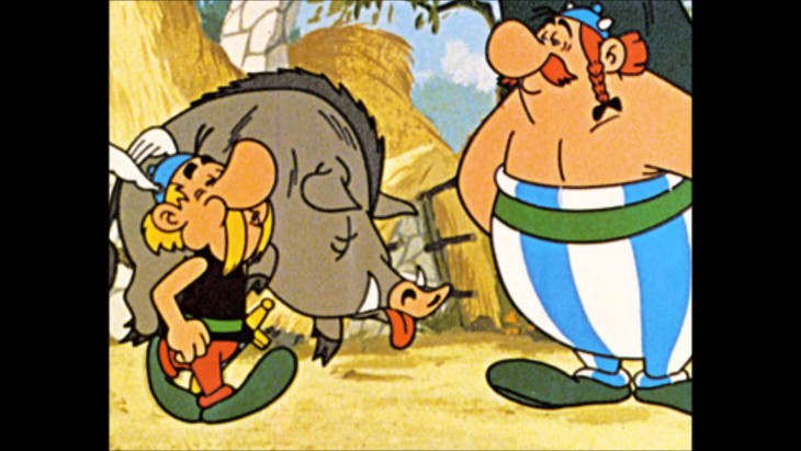 Obelix Catches Two Boars