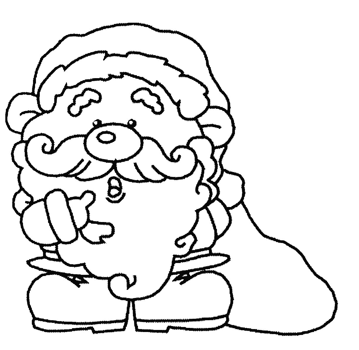 Santa Claus drawing and coloring page