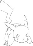 Pikachu en colere coloriage