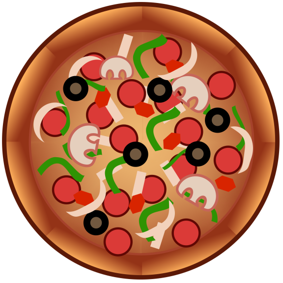 Disegno di Pizza divertente da colorare