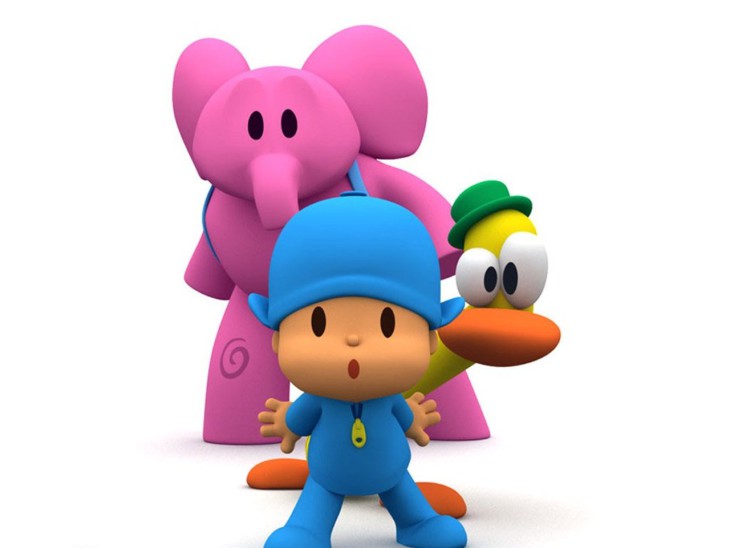 Disegno di Pocoyo Pato Elly e Loula da colorare