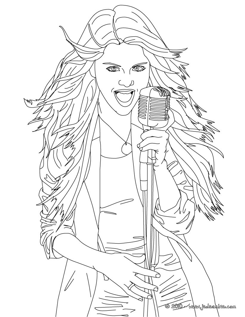 Selena Gomez Drawing To Color And coloring page