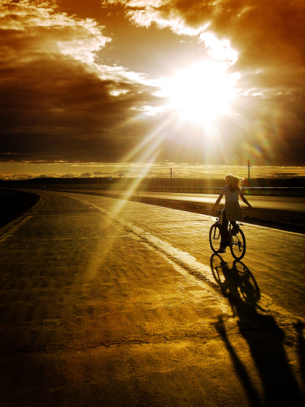 Disegno di Bici al sole da colorare