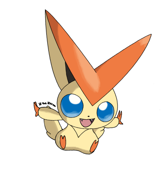 Disegno di Pokemon Victini da colorare