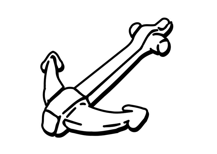 Marine Anchor coloring page