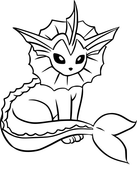 Pokemon Vaporeon coloring page