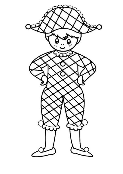 Harlequin coloring page