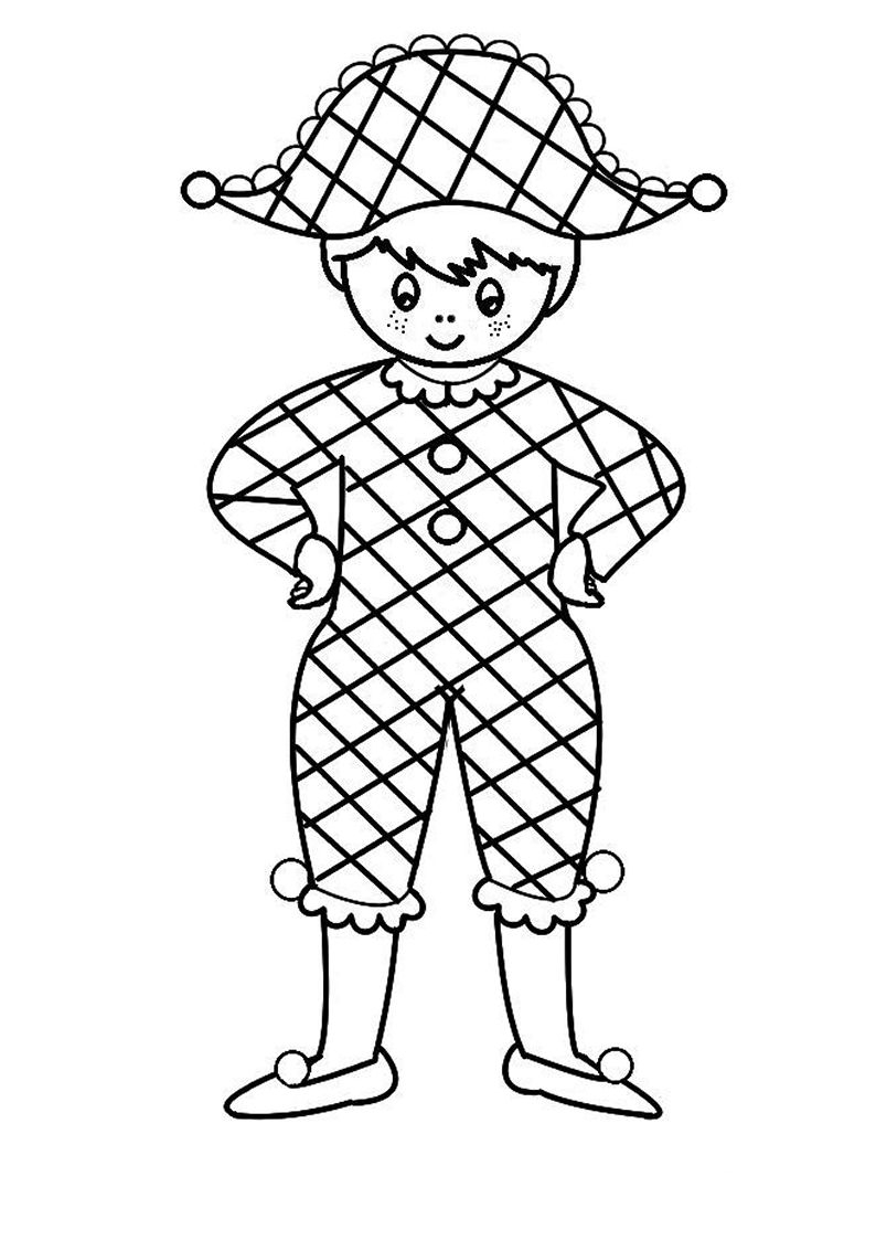 Harlequin coloring page