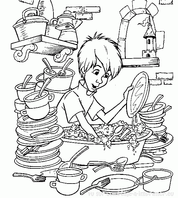 Arthur Excalibur coloring page