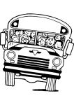 School Bus coloring page 2