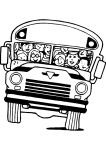 Coloriage autobus scolaire