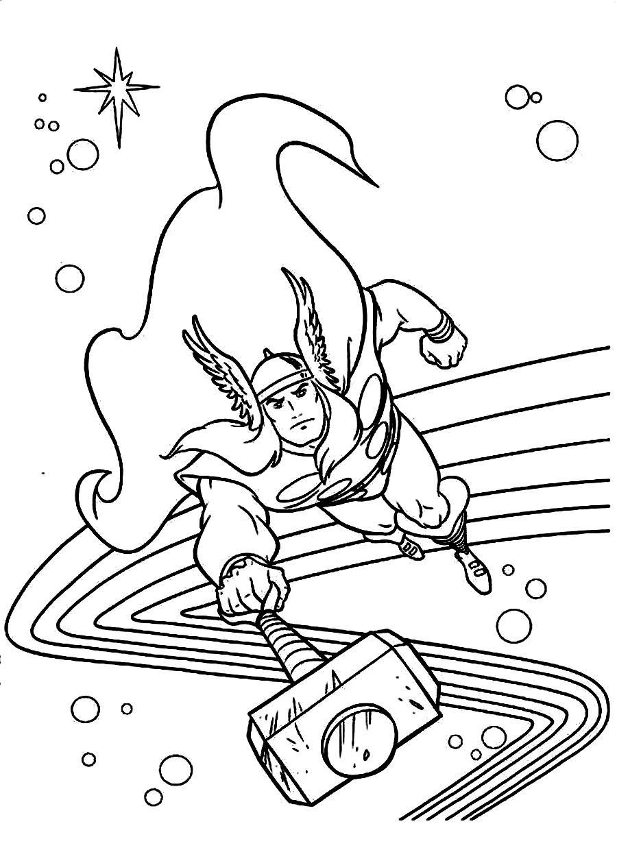 Avengers Thor coloring page