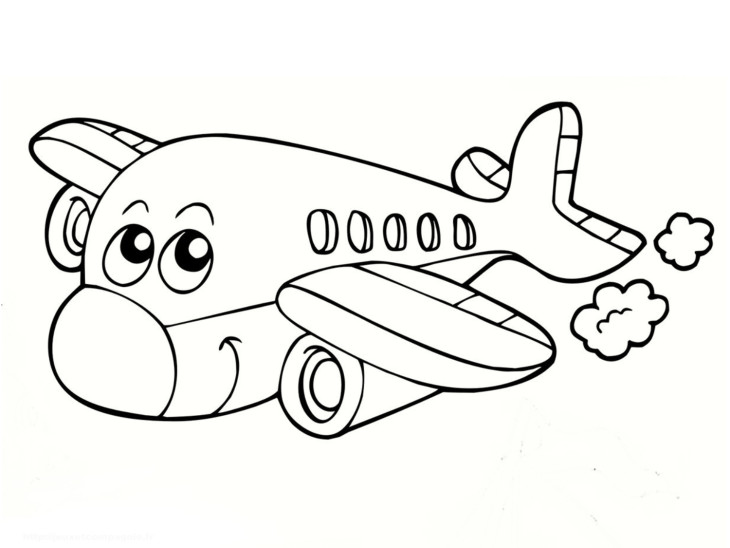 Funny Plane coloring page