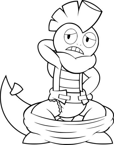 Scrafty Pokemon coloring page