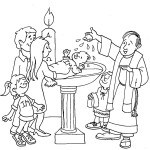 Baptism coloring page