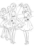 Coloriage Barbie bal