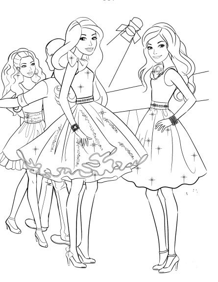 Coloriage Barbie bal