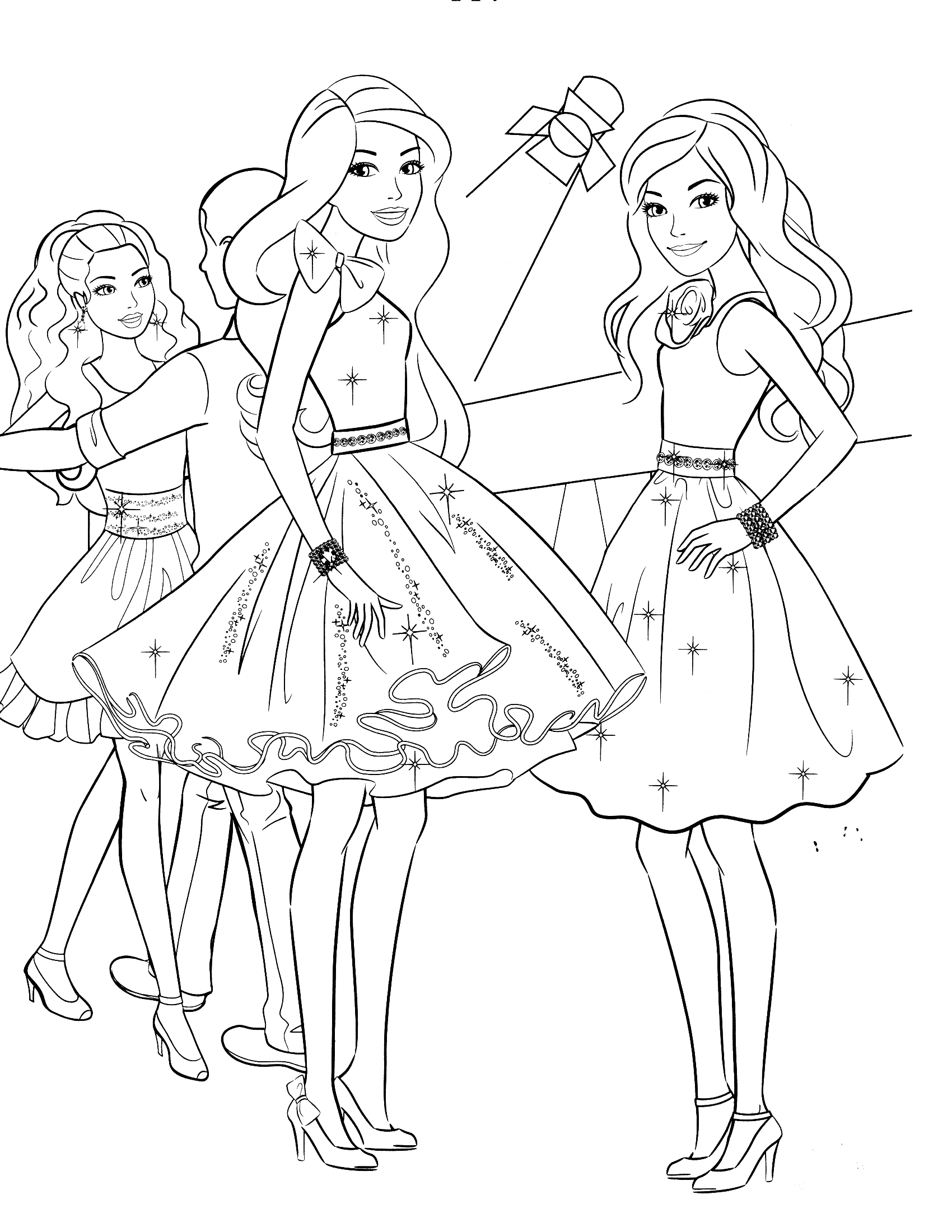 Coloriage Barbie bal