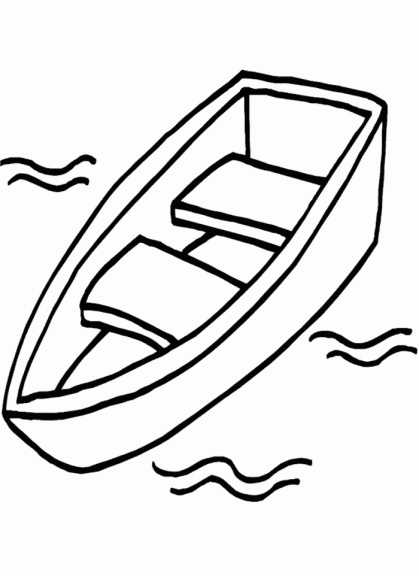 Boat coloring page