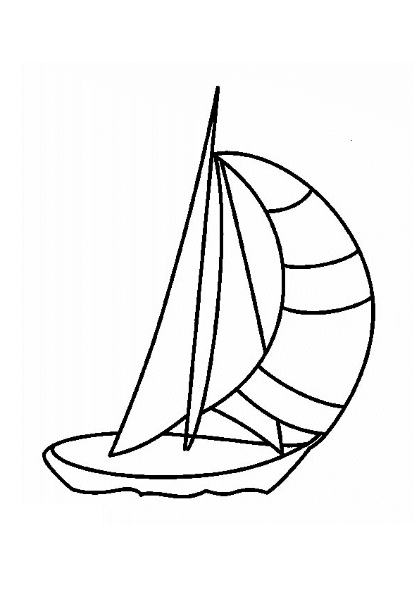 Free Sailing Boat coloring page