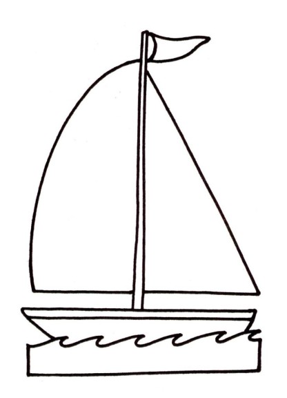 Disegno di Barca a vela da colorare