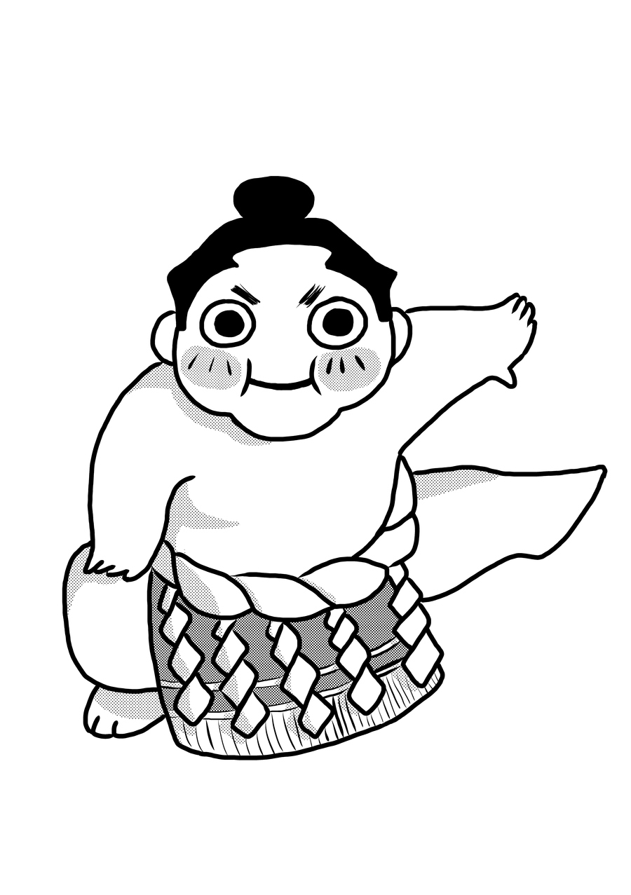 Coloriage bebe Sumo