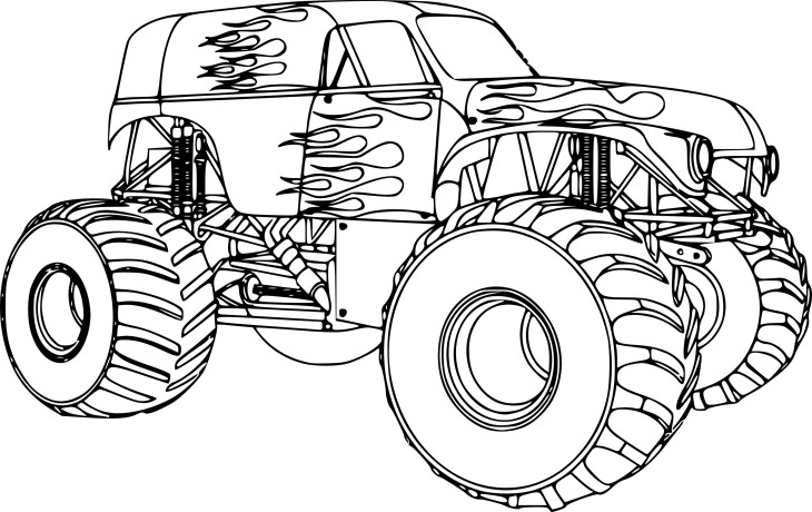 Disegno di Auto Bigfoot da colorare