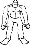 Disegno di Bigfoot da colorare