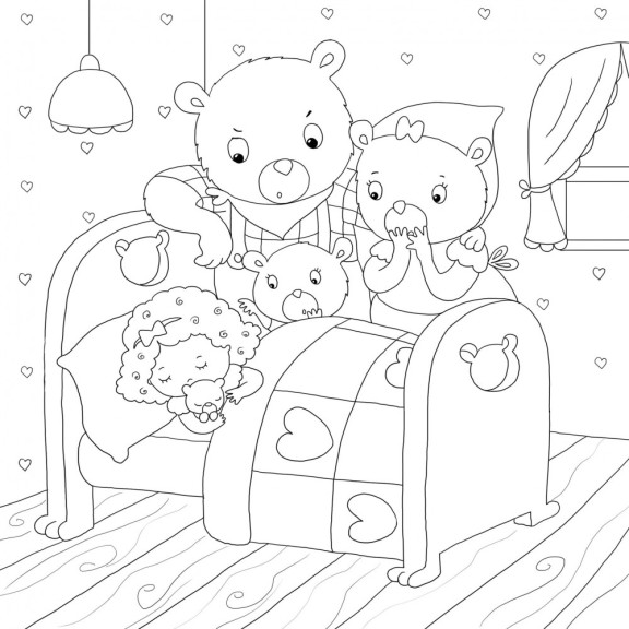 Goldilocks And The 3 Bears coloring page