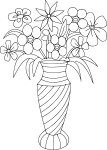 Coloriage bouquet de fleurs